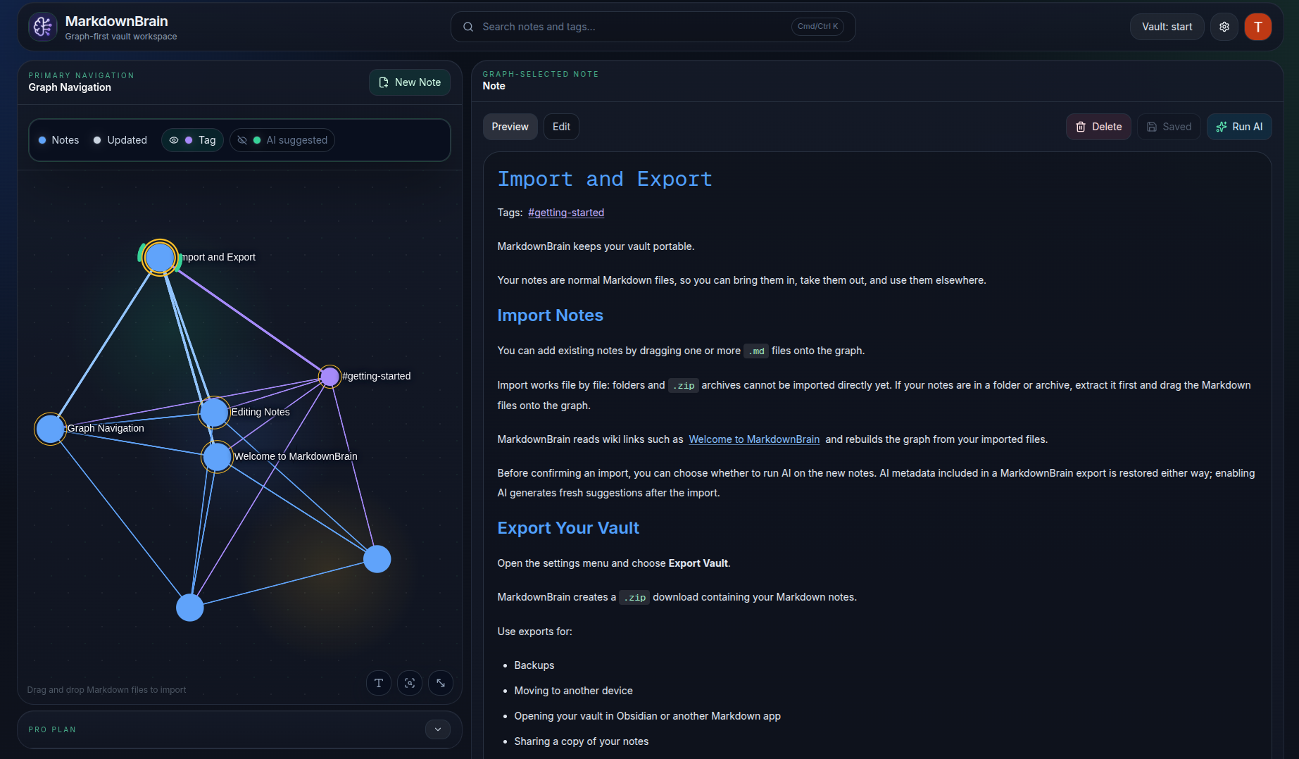 MarkdownBrain Markdown editor